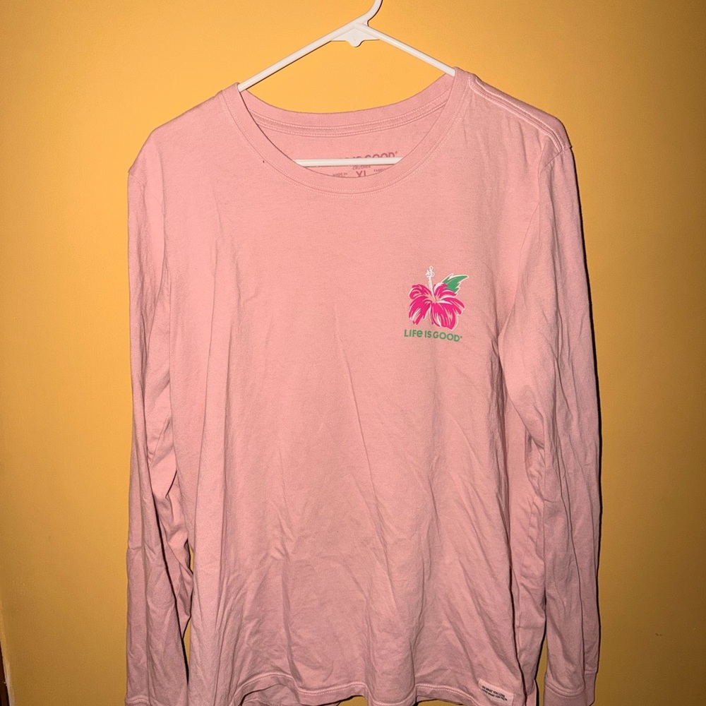Life is good Pink Long Sleeve Tee